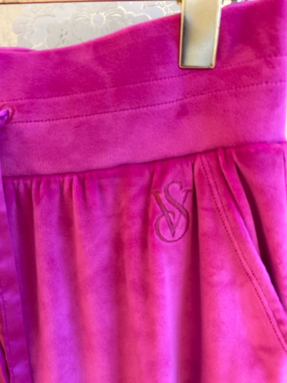 Victoria's Secret Hot Pink Velour Joggers - Picture 4 of 8